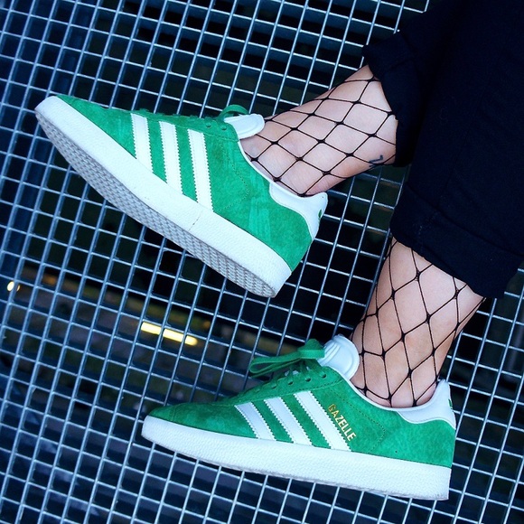 adidas green suede gazelle